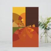 Earth Tone Abstracte Kleurenkunst Print Design Briefpapier (Staand voorkant)