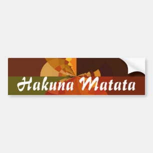 Earth Tone Abstracte Kleurenkunst Print Design Bumpersticker