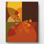 Earth Tone Abstracte Kleurenkunst Print Design Fotoplaat (Voorkant)