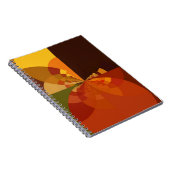 Earth Tone Abstracte Kleurenkunst Print Design Notitieboek (Rechterzijde)