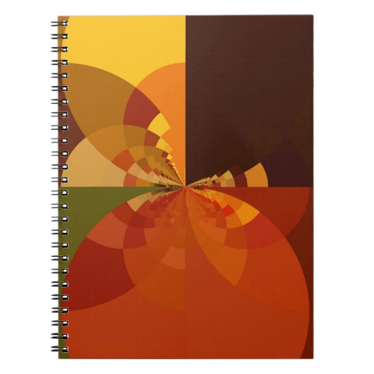 Earth Tone Abstracte Kleurenkunst Print Design Notitieboek (Voorkant)