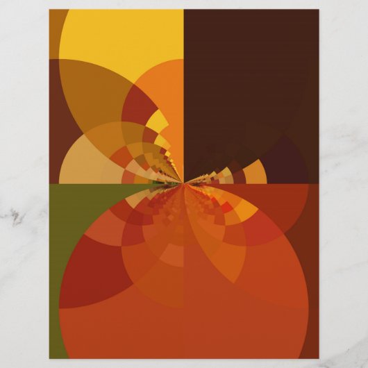 Earth Tone Abstracte Kleurenkunst Print Design Persoonlijk Briefhoofd (Voorkant)