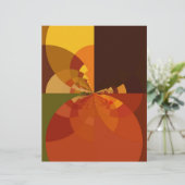 Earth Tone Abstracte Kleurenkunst Print Design Persoonlijk Briefhoofd (Staand voorkant)