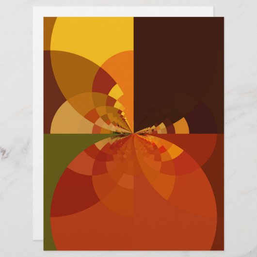 Earth Tone Abstracte Kleurenkunst Print Design Persoonlijk Briefhoofd (Voorkant / Achterkant)