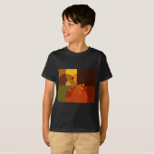 Earth Tone Abstracte Kleurenkunst Print Design T-shirt (Voorkant volledig)