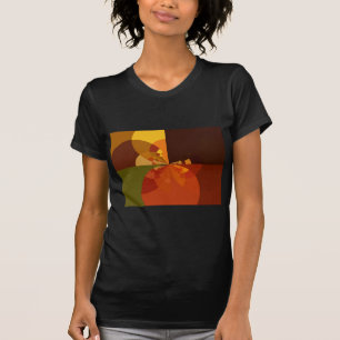 Earth Tone Abstracte Kleurenkunst Print Design T-shirt