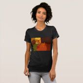 Earth Tone Abstracte Kleurenkunst Print Design T-shirt (Voorkant volledig)
