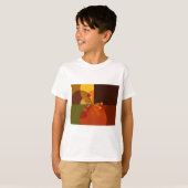 Earth Tone Abstracte Kleurenkunst Print Design T-shirt (Voorkant volledig)