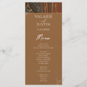 Earth Tone Agate Stone Variegated Wedding Menu (Voorkant)