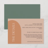 EARTH TONE ARCH WEDDING DETAILS ENCLOSURE CARD INFORMATIEKAARTJE (Voorkant / Achterkant)