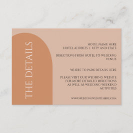 EARTH TONE ARCH WEDDING DETAILS ENCLOSURE CARD INFORMATIEKAARTJE