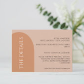 EARTH TONE ARCH WEDDING DETAILS ENCLOSURE CARD INFORMATIEKAARTJE (Staand voorkant)
