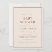 Earth Tone Baby shower uitnodiging (Voorkant)