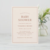 Earth Tone Baby shower uitnodiging (Staand voorkant)