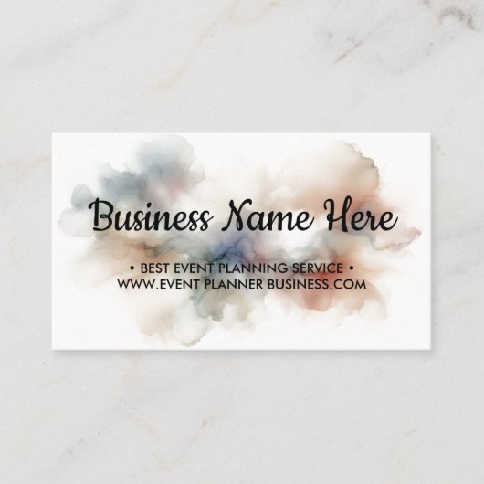 Earth Tone Beige Blue Ombre Visitekaartje (Voorkant)