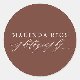 Earth Tone Blush Brown Rustige fotografie Ronde Sticker