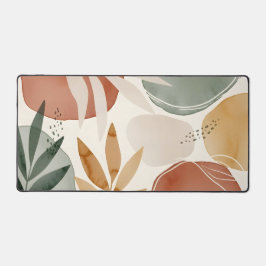 Earth Tone Boho Botanical Abstract Shapes Bureaumat