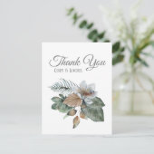  Earth Tone Boho Bouquet Dank je Briefkaart (Staand voorkant)
