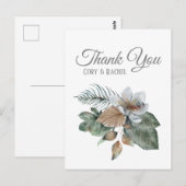  Earth Tone Boho Bouquet Dank je Briefkaart (Voorkant / Achterkant)