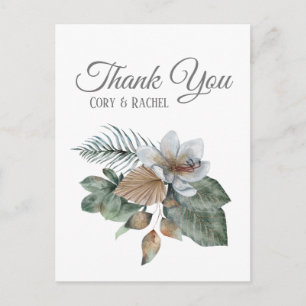 Earth Tone Boho Bouquet Dank je Briefkaart