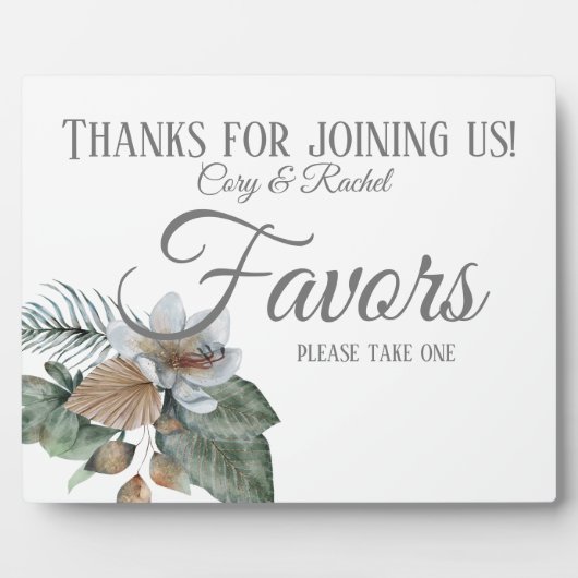  Earth Tone Boho Bouquet Wedding Favors Fotoplaat (Voorkant)