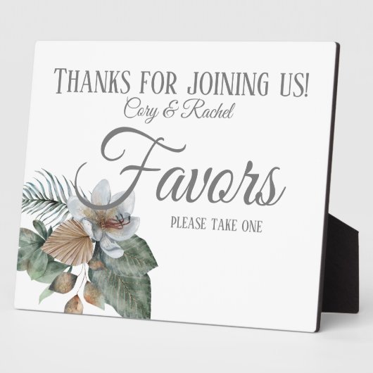  Earth Tone Boho Bouquet Wedding Favors Fotoplaat (Zijkant)