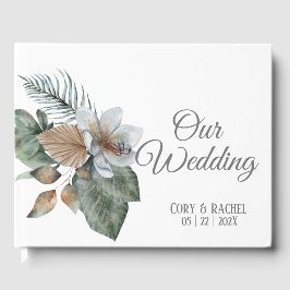  Earth Tone Boho Bouquet Wedding Guestbook Gastenboek