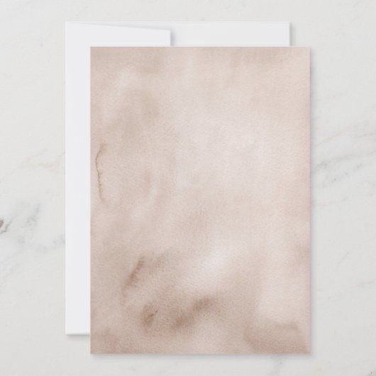 Earth Tone Boho Coquette Ribbon Eerste Verjaardag Kaart (Achterkant)