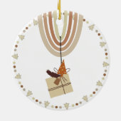 Earth Tone Boho Rainbow Arch Gift Tree Ornament (Achterkant)