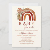 Earth Tone Boho Rainbow Baby shower Kaart (Voorkant)