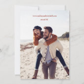 Earth Tone Boho regenboog tropische bruiloft foto Kaart (Achterkant)