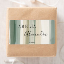 Earth tone Boho Retro Script Abstracte Wavy lijnen