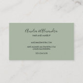 Earth tone Boho Retro Script Abstracte Wavy lijnen Visitekaartje (Achterkant)