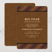 Earth Tone Brown Rust College Trunk Party Kaart (Voorkant / Achterkant)