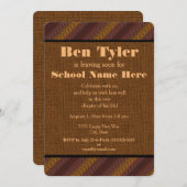 Earth Tone Brown Rust "Off to College" Trunk Party Kaart (Voorkant / Achterkant)