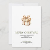 Earth Tone Christmas Present Greeting Card Elegant Feestdagenkaart (Voorkant)