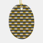 Earth Tone Color Pattern with Ochre Keramisch Ornament (Achterkant)