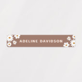 Earth Tone Color Thema Waterdichte Kinder naam Labels (Design 1)