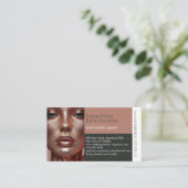 Earth Tone Custom Foto Schoonheid Agentschap Visitekaartje (Staand voorkant)