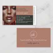 Earth Tone Custom Foto Schoonheid Agentschap Visitekaartje (Voorkant / Achterkant)