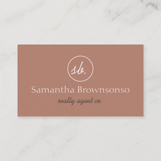 Earth Tone Custom Photo Agency Make-up Visitekaartje (Achterkant)