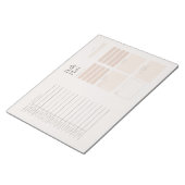 Earth tone Dagelijks Programma van maandag tot vri Notitieblok (Schuin)