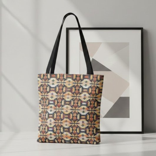 Earth Tone Diamond Tote Bag