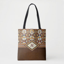 Earth Tone Diamond Tote Bag