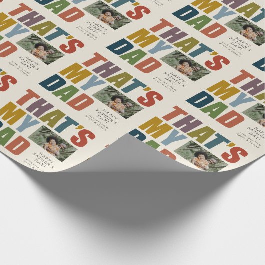 Earth Tone die mijn pa-Vaderdag is Cadeaupapier (Hoek)