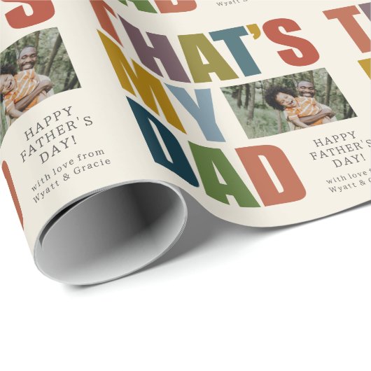 Earth Tone die mijn pa-Vaderdag is Cadeaupapier (Rol Hoek)