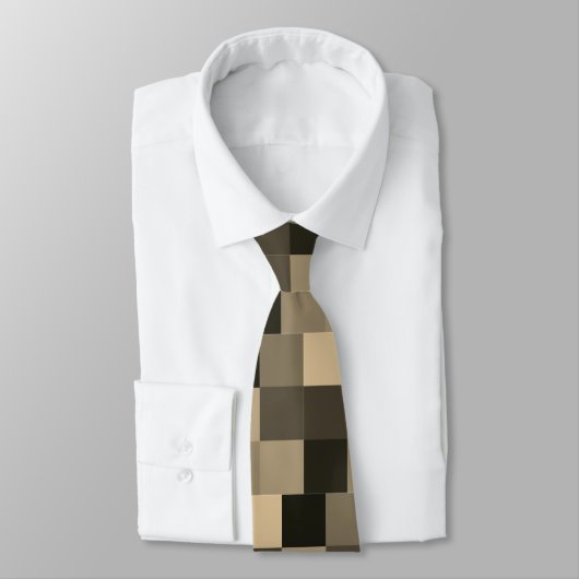 Earth Tone Digital Dazzle Camo Stropdas (Gebonden)