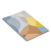 Earth Tone en Blue Geometric Circle Art Notitieboek (Rechterzijde)