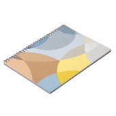 Earth Tone en Blue Geometric Circle Art Notitieboek (Linkerzijde)