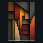 Earth Tone Geometric Layers Abstract Foto Afdruk<br><div class="desc">Overlapping geometric forms in deep charcoal, terracotta, burnt sienna, golden mustard, and soft ochre create a richly textured abstract composition. Sharp edges and subtle concrete-like grain give the shapes depth and tactile realism, while the warm, earthy palette evokes desert rock, aged architecture, layered emotion, and grounded strength. The design balances...</div>